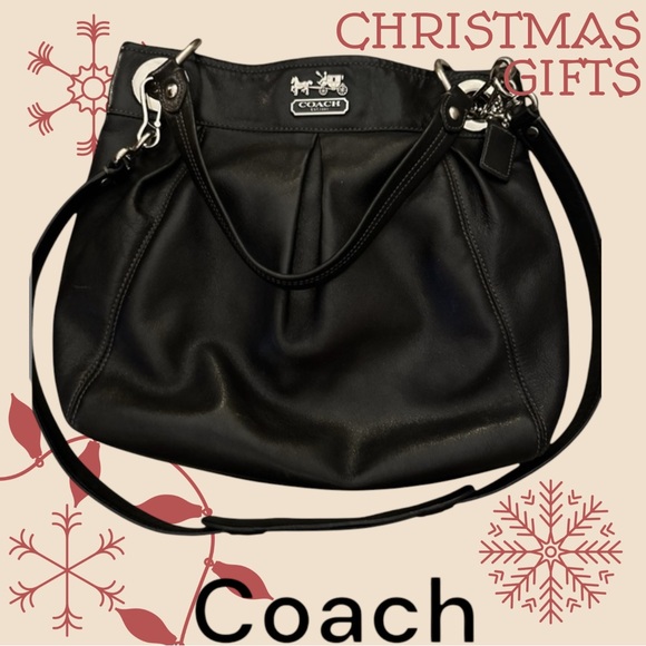 Coach Leather Shoulder Bag with Substantial Silver Hardware in Vintage Style! - Picture 3 of 14